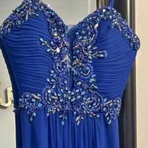 NWT Blondie Nites Jeweled Strapless Gown Size 1
